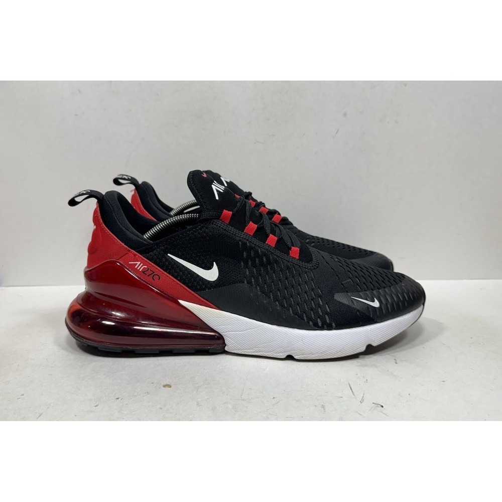 Nike Air Max 270 Mens 13 Black White University Red Sneaker Shoes AH8050-022